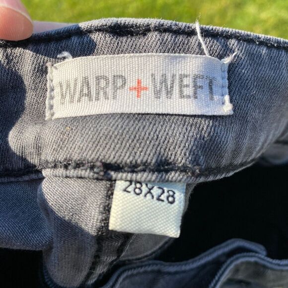 Warp + Weft Gray JFK New York City Skinny Jeans Size 28x28 Cropped Ankle - Picture 5 of 5